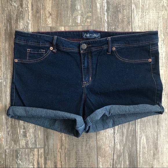 FADE to Blue stretch denim cut offs plus size 22W - Picture 2 of 10